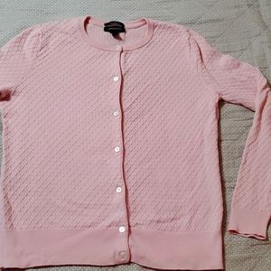 Lands End medium petite pink cardigan